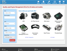Tablet Screenshot of ecu-stock.com